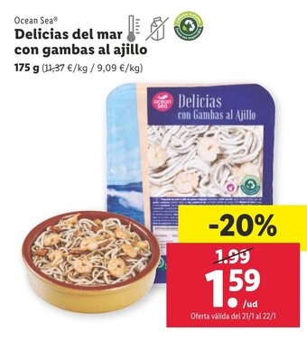 Lidl Delicias del Mar Con Gambas Al Ajillo oferta