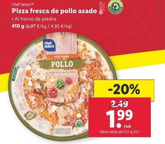 Lidl Pizza Fresca De Pollo Asado oferta