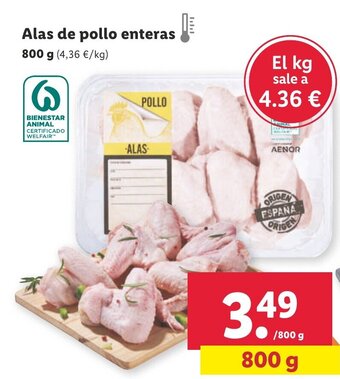 Lidl Alas de Pollo Enteras oferta