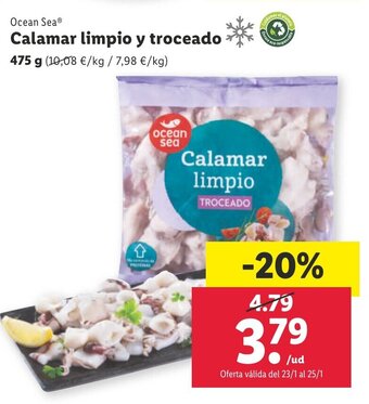Lidl Calamar Limpio Y Troceado oferta