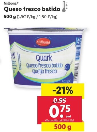 Lidl Queso Fresco Batido oferta