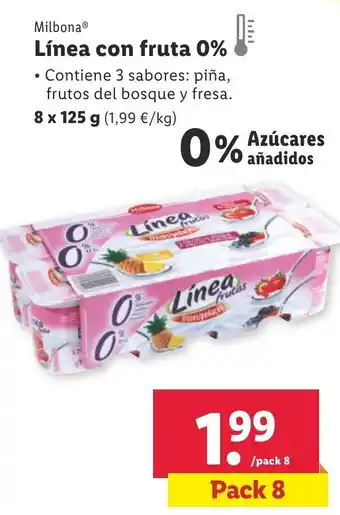 Lidl Línea Con Fruta 0% oferta