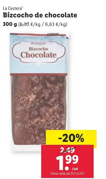 Lidl Bizcocho de Chocolate oferta