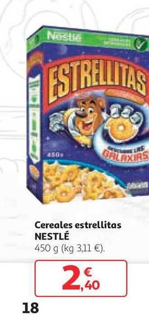 Alcampo Estrellitas Cereales Nestlé 450g oferta