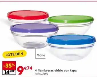 GiFi 4 Fiambresas Vidrio Con Tapa oferta