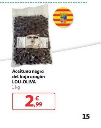 Alcampo Aceituna Negra Del Bajo Aragón Lou-oliva 1kg oferta