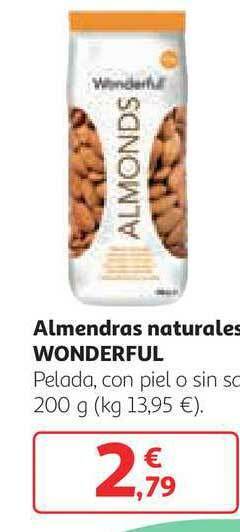 Alcampo Wonderful Almendras Naturales 200g oferta