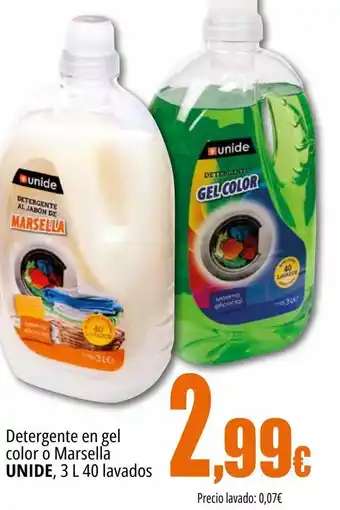 Unide Supermercados Detergente en gel color o marsella unide oferta