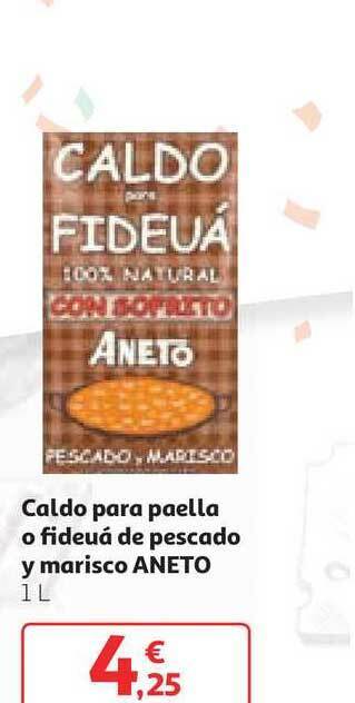 Alcampo Aneto Caldo Para Pella O Fideuá De Pescado Y Marisco 1L oferta