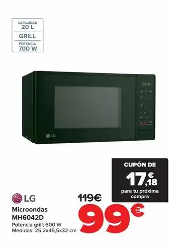 Carrefour Microondas mh6042d lg oferta
