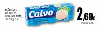 Atún claro en aceite vegetal calvo