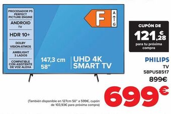 Carrefour Philips tv 58pus8517 oferta