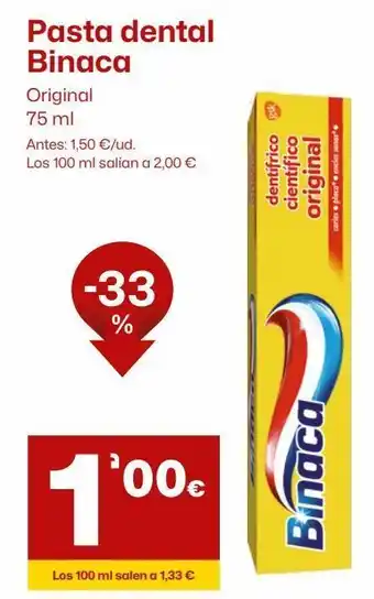 AhorraMas Pasta de dientes binaca oferta