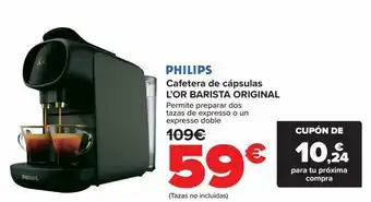 Carrefour Cafetera de cápsulas l'or barista original philips oferta