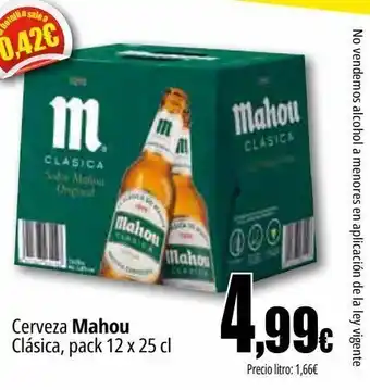 Unide Supermercados Cerveza mahou clásica, pack 12 oferta