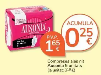 Consum Compresas de noche ausonia oferta