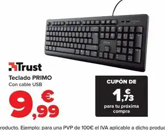 Carrefour Teclado primo trust oferta