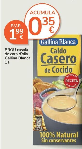 Consum Caldo casero gallina blanca oferta
