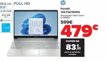 Carrefour Portátil 15s-fq2183ns hp oferta