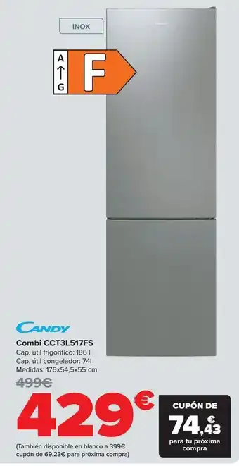 Carrefour Combi cct3l517fs candy oferta