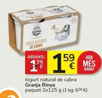 Consum Yogur de cabra oferta