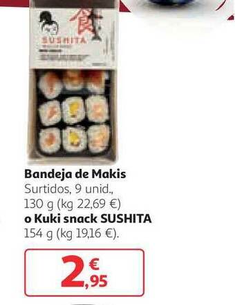 Alcampo Bandeja De Makis O Kuki Snack Sushita oferta