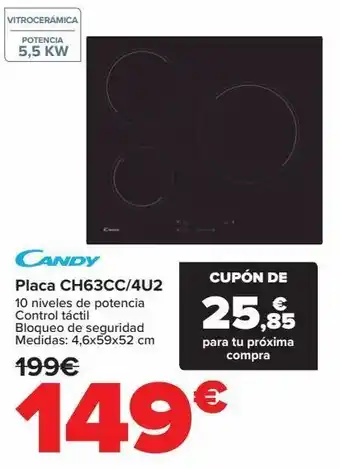 Carrefour Placa ch63cc/4u2 candy oferta