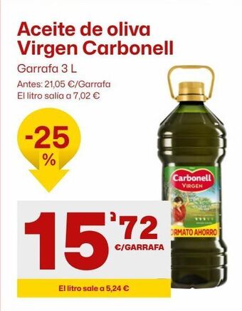 AhorraMas Aceite de oliva virgen carbonell oferta