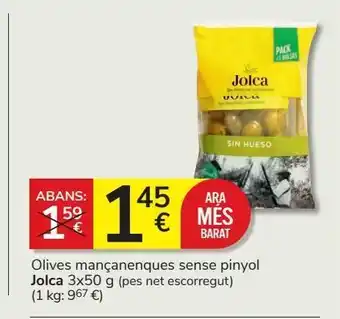 Consum Aceitunas sin hueso jolca oferta