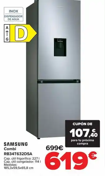 Carrefour Combi rb34t632dsa samsung oferta
