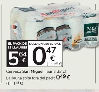 Consum Cerveza san miguel oferta