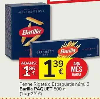 Consum Pasta barilla oferta