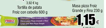 FROIZ Masa Pizza Froiz Grande y Fina 230 g oferta
