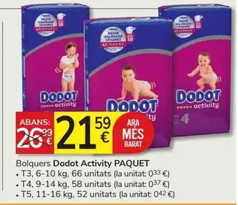 Consum Pañales dodot oferta