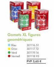 Abacus Blau groc verd vermell apli gomets xl figures geomètriques 301116:51 301117.72 301119.14 301118.93 pvp 3,65 € oferta