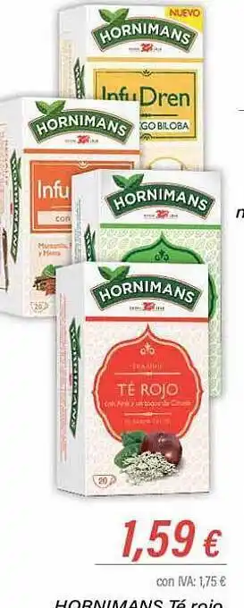 Cash Ifa Hornimans té rojo oferta