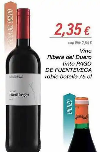 Cash Ifa Vino ribera del duero tinto pago de fuentevega roble botella oferta