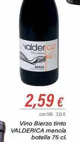 Cash Ifa Vino bierzo tinto valderica mencía oferta