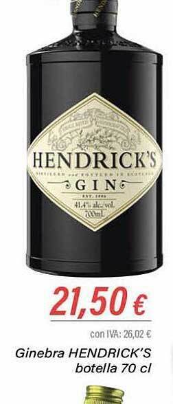 Cash Ifa Ginebra hendrick's oferta