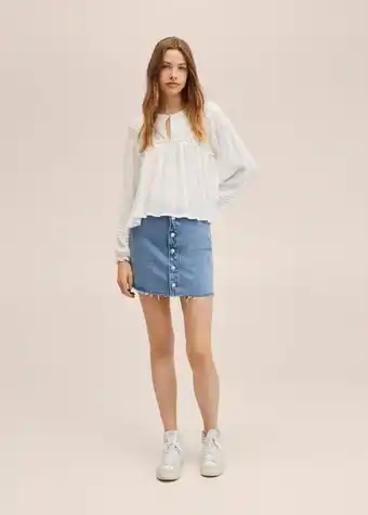 MANGO Blusa vieira oferta