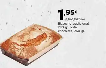 Supermercados Lupa Bizcocho tradicional o de chocolate oferta
