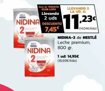 Supermercados Lupa Nidina-2 de leche premium oferta
