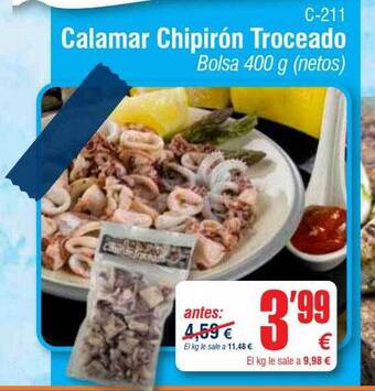 Abordo Calamar chipirón troceado oferta