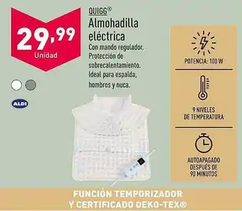 ALDI Guigg almohadilla eléctrica oferta