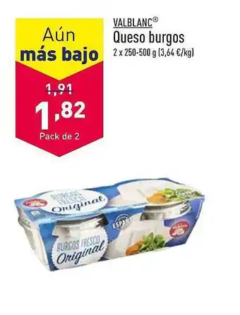 ALDI Valblanc queso burgos oferta