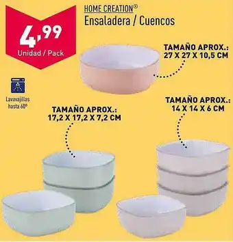 ALDI Home creation ensaladera o cuencos oferta