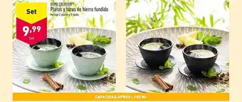 ALDI Home creation platos y tazas de hierro fundido oferta