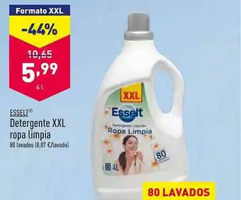 ALDI Esselt detergente xxl ropa limpia oferta