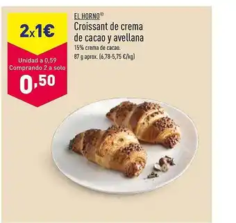 ALDI El horno croissant de crema de cacao y avellana oferta