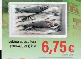 Cash Ifa Lubina acuicultura oferta
